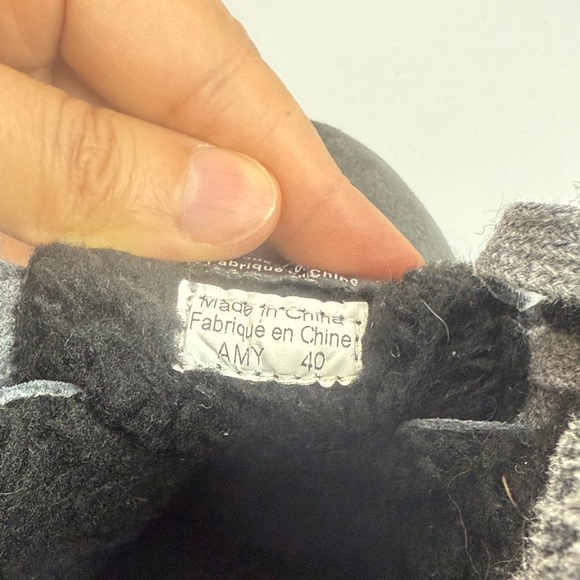 Barbo Gray Suede Leather Fur-Trim Lace-Up Winter Ankle High Boots Metal Cleats - Picture 8 of 14